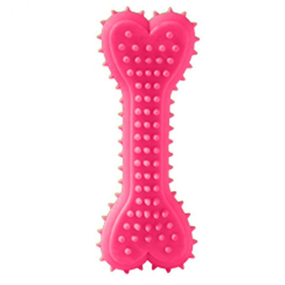 Dog Chew Toy - Durable Dog Toys for Chewers - Teeth Cleaning - 1 Pink Bone